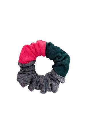 Multicolored scrunchie on a white background