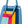Colorful quilted tote bag with a geometric pattern on a white background