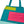 Colorful quilted tote bag with geometric pattern on a white background