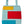 Colorful quilted tote bag with geometric pattern on a white background