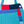 Colorful quilted bag with a geometric pattern on a white background