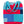 Tote bag with blue and red striped pattern on a white background