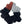 One scrunchie in black, gray, and brown on a white background
