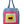 Quilted tote bag with colorful square pattern on a plain background