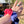 Upcycled Handmade Knit Mini Scrunchie - Colour Block (Pink, Navy & Purple)
