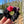Upcycled Handmade Knit Mini Scrunchie - Colour Block (Black, Purple & Pink)