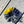 Upcycled Handmade Knit Scrunchie - Colour Block (Grey, Navy & Yellow)