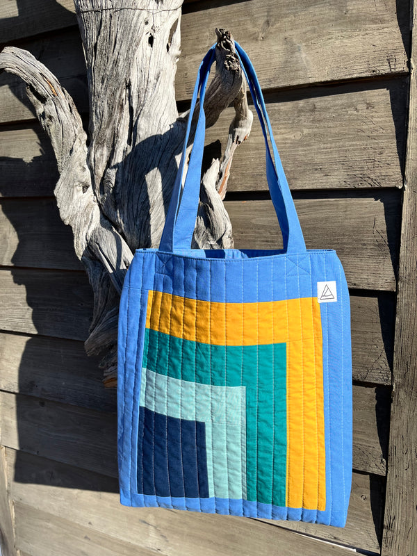 Upcycled Handmade Patchwork Quilted Bag - Everyday Tote Bag - SOLD