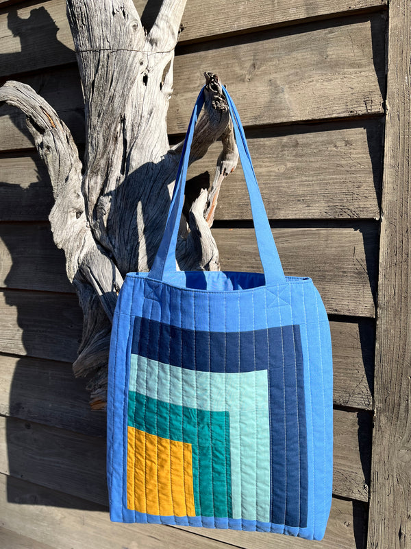 Upcycled Handmade Patchwork Quilted Bag - Everyday Tote Bag - SOLD