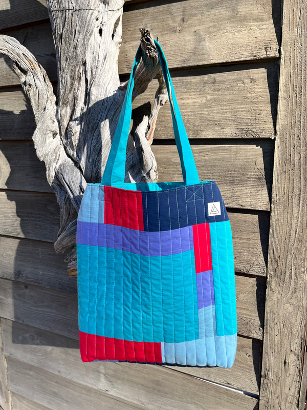Upcycled Handmade Patchwork Quilted Bag - Everyday Tote Bag - SOLD