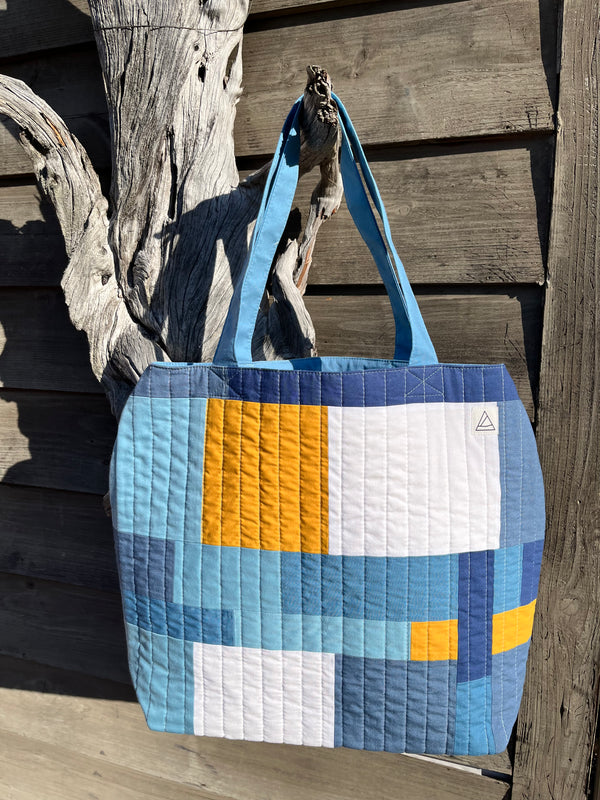 Upcycled Handmade Patchwork Quilted Bag - Carry All Bag - SOLD