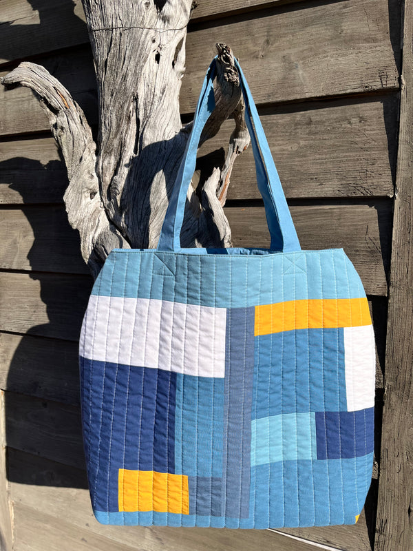 Upcycled Handmade Patchwork Quilted Bag - Carry All Bag - SOLD