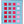 Quilt with a pattern of squares on a wooden surface
