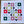 Quilt with geometric pattern on a wooden surface