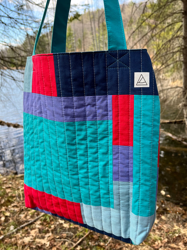 Upcycled Handmade Patchwork Quilted Bag - Everyday Tote Bag - SOLD