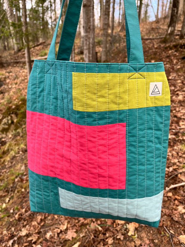 Upcycled Handmade Patchwork Quilted Bag - Everyday Tote Bag