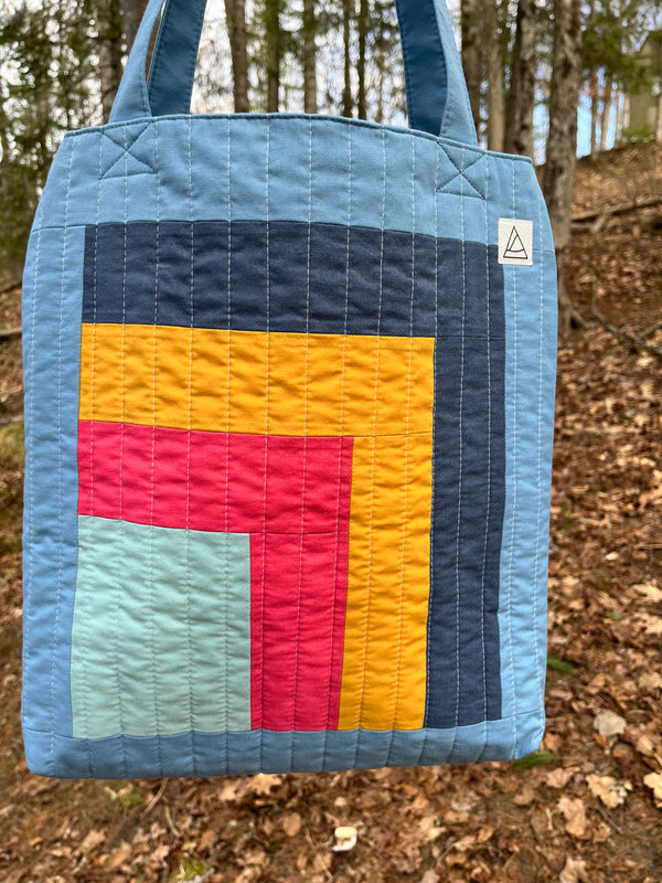 Upcycled Handmade Patchwork Quilted Bag - Everyday Tote Bag