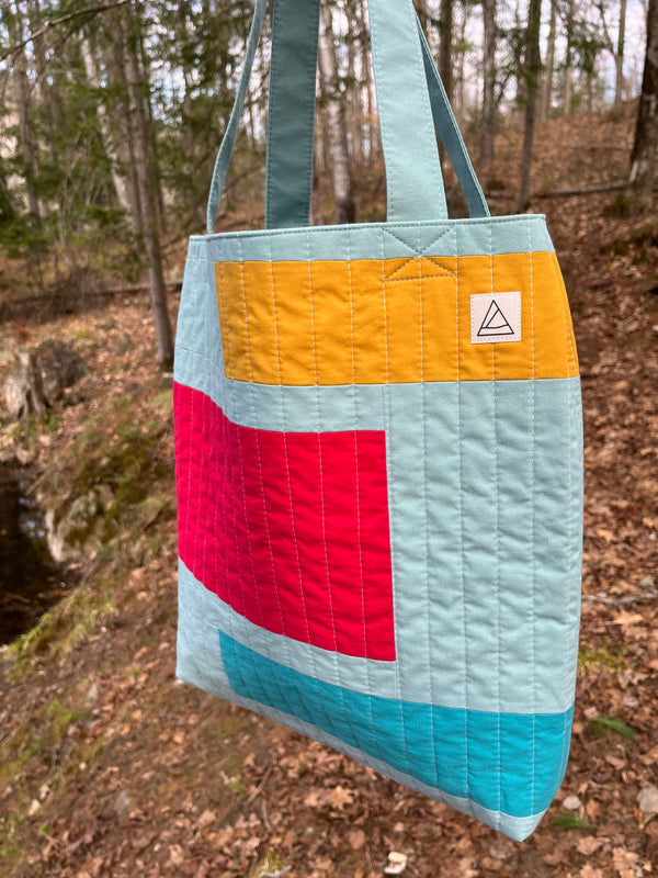 Upcycled Handmade Patchwork Quilted Bag - Everyday Tote Bag