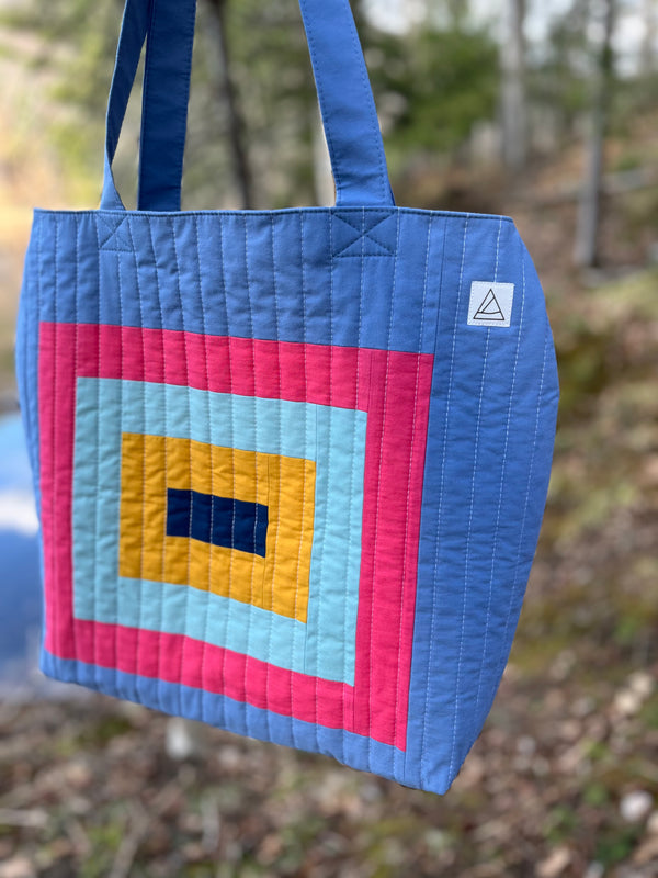 Upcycled Handmade Patchwork Quilted Bag - Carry All Bag