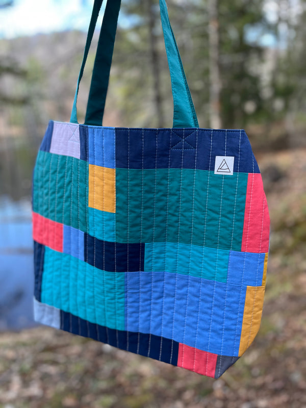 Upcycled Handmade Patchwork Quilted Bag - Carry All Bag